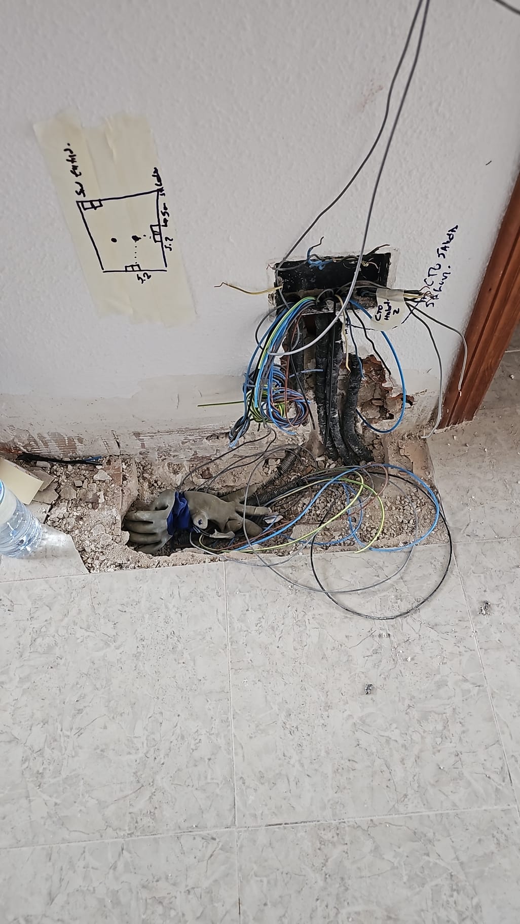 Full rewire in progress in a Torrevieja home